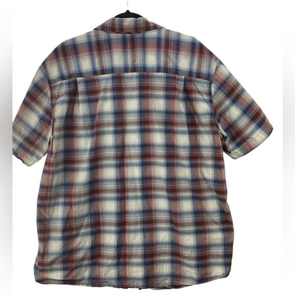 Carhartt Men’s Sz 2XL Plaid Relaxed Fit Short Sleeve Button Down Shirt - Picture 3 of 5